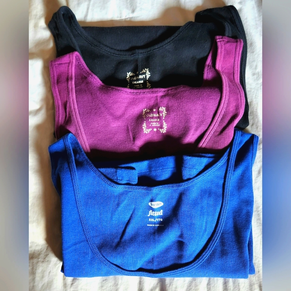3 Old Navy Ribbed Tank Tops